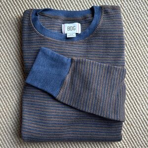 BDG Mens Small Long Sleeve Waffle Weave Shirt